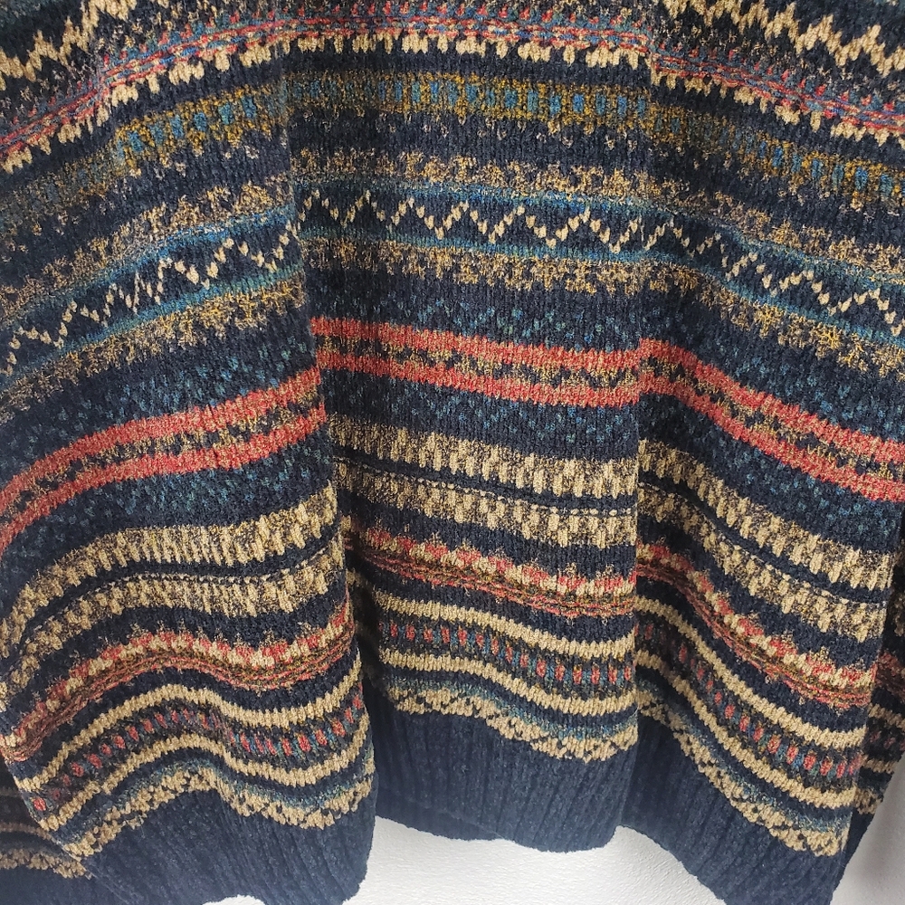 Vintage 90s Ivy Crew Pullover Crewneck Multicolor Sweater Indie Grandpa Fall XXL - Picture 7 of 15